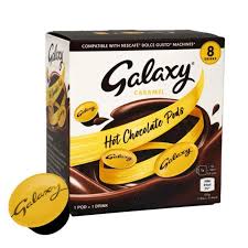 Galaxy Hot Chocolate Capsules Caramel - 8 Cups Compatible with Dolce Gusto 